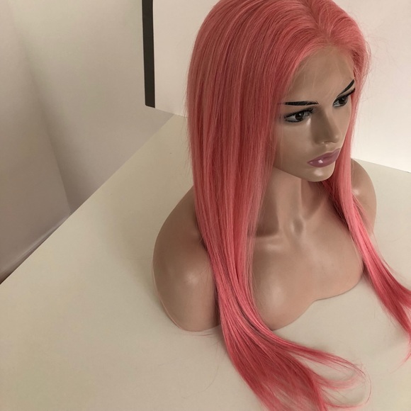 16” Full lace wig pink
